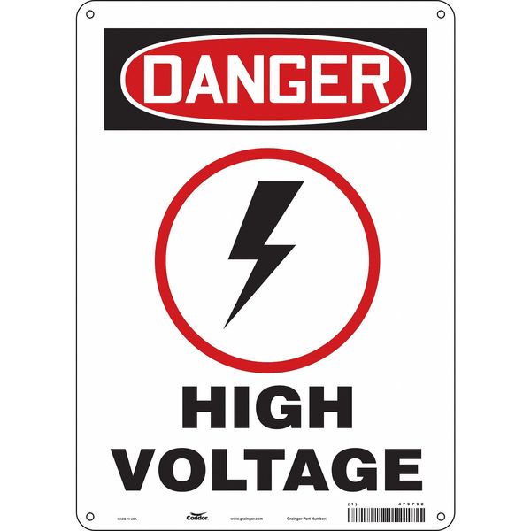 Safety Sign, 14 in Height, 10 in Width, Polyethylene, Vertical Rectangle, English, 479P92