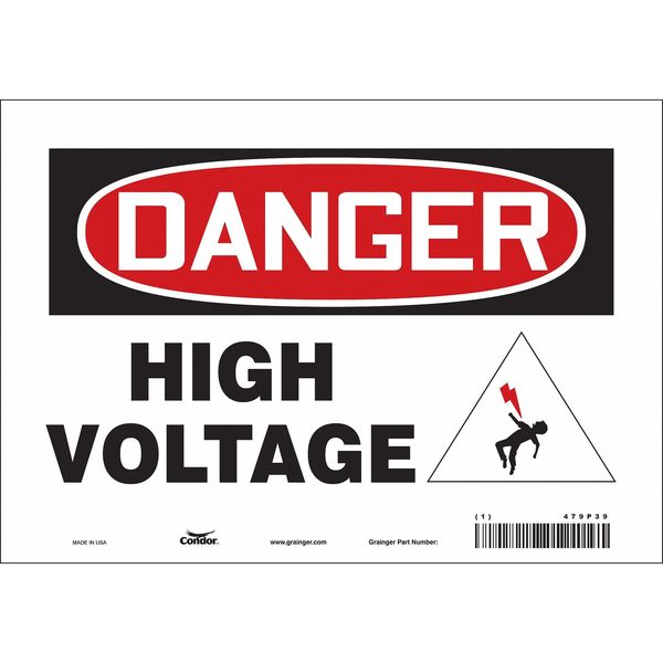 Safety Sign, 7 in Height, 10 in Width, Vinyl, Vertical Rectangle, English, 479P39