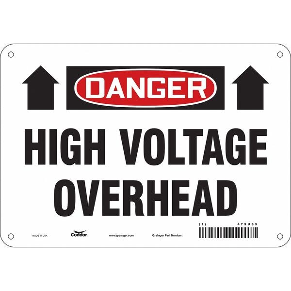 Safety Sign, 7 in Height, 10 in Width, Polyethylene, Vertical Rectangle, English, 479U65