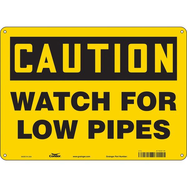 Safety Sign, 10 in Height, 14 in Width, Polyethylene, Horizontal Rectangle, English, 479C10