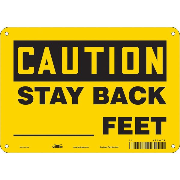Safety Sign, 7 in Height, 10 in Width, Polyethylene, Vertical Rectangle, English, 479A73