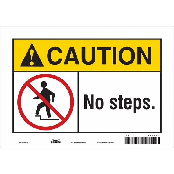 Safety Sign, 7 in Height, 10 in Width, Vinyl, Vertical Rectangle, English, 479A07