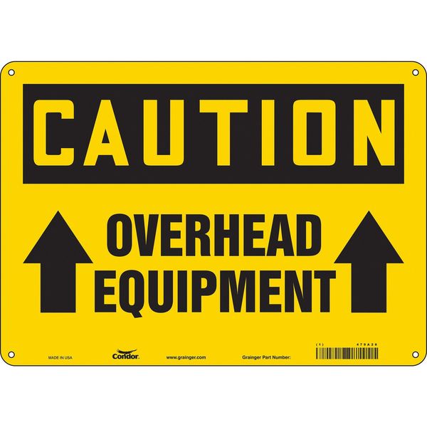 Safety Sign, 10 in Height, 14 in Width, Polyethylene, Horizontal Rectangle, English, 479A28