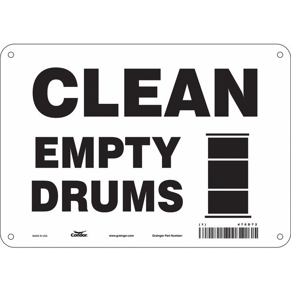 Safety Sign, 7 in Height, 10 in Width, Polyethylene, Vertical Rectangle, English, 470D72