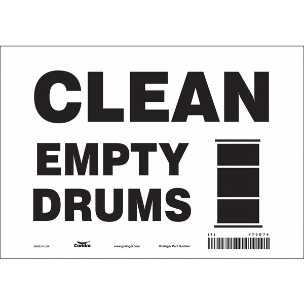 Safety Sign, 7 in Height, 10 in Width, Vinyl, Vertical Rectangle, English, 470D74