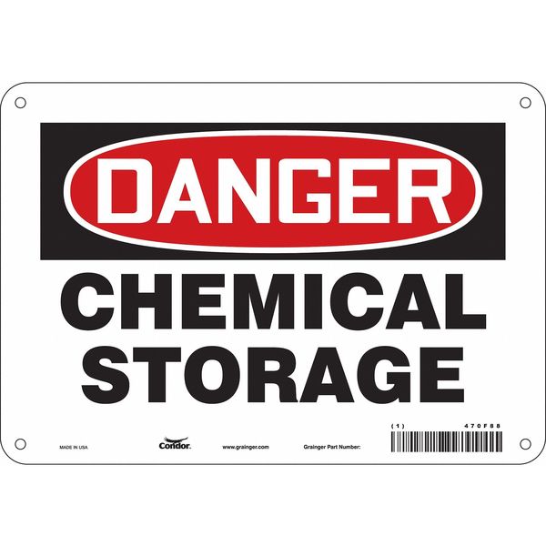Safety Sign, 7 in Height, 10 in Width, Polyethylene, Vertical Rectangle, English, 470F88
