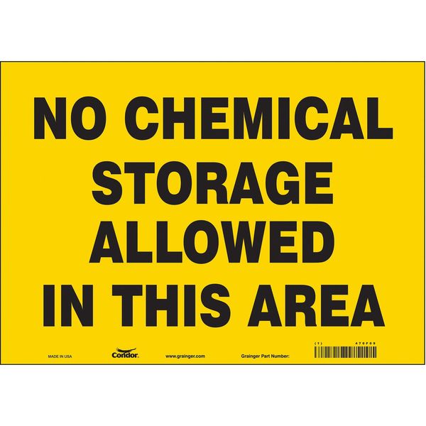 Safety Sign, 10 in Height, 14 in Width, Vinyl, Horizontal Rectangle, English, 470F09