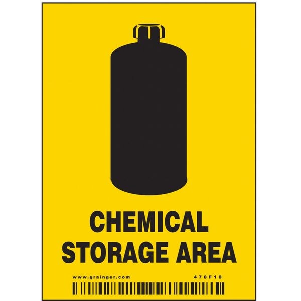 Safety Sign, 4 in H, 2 7/8 in W, Vinyl, Vertical Rectangle, English, 470F10