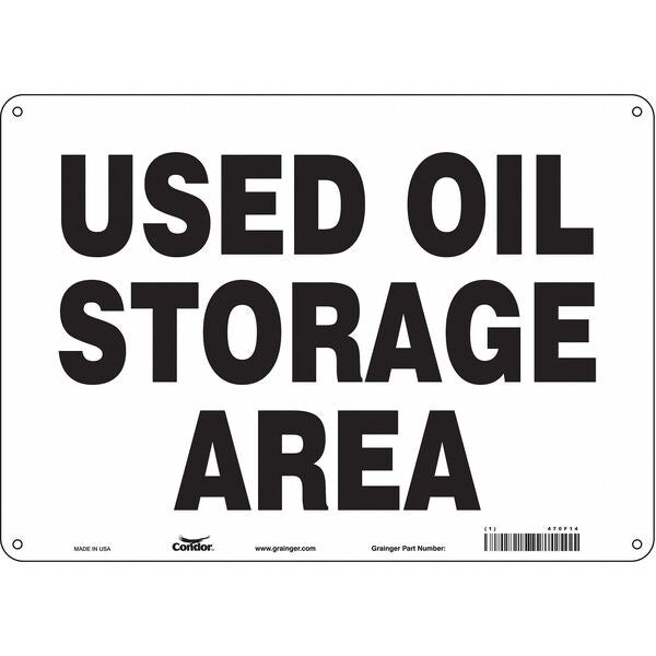 Safety Sign, 10 in Height, 14 in Width, Polyethylene, Horizontal Rectangle, English, 470F14
