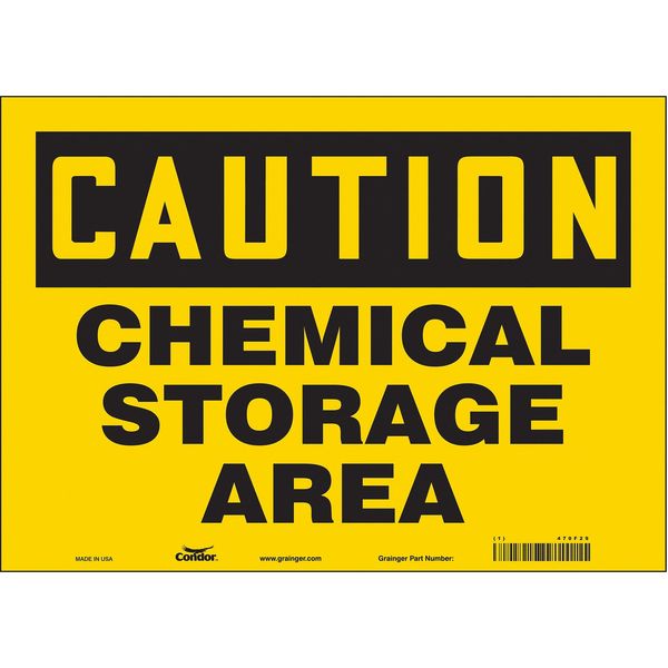 Safety Sign, 10 in Height, 14 in Width, Vinyl, Horizontal Rectangle, English, 470F29