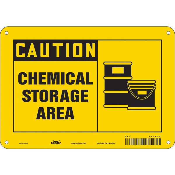 Safety Sign, 7 in Height, 10 in Width, Polyethylene, Vertical Rectangle, English, 470F32