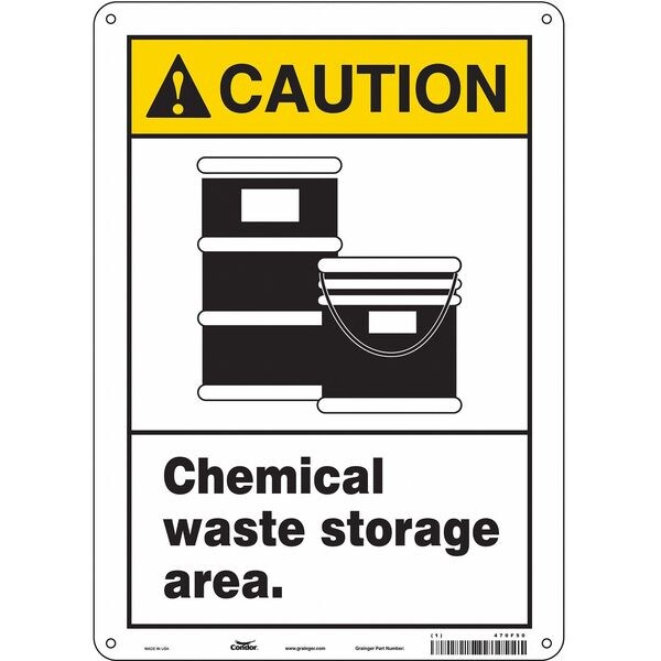 Safety Sign, 14 in Height, 10 in Width, Vinyl, Vertical Rectangle, English, 470F50