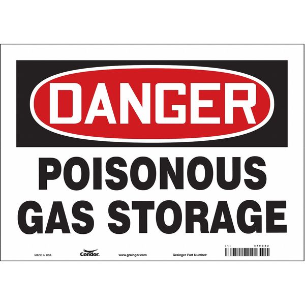 Safety Sign, 10 in Height, 14 in Width, Vinyl, Horizontal Rectangle, English, 470G82