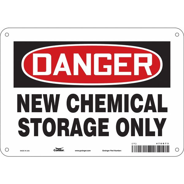 Safety Sign, 7 in Height, 10 in Width, Polyethylene, Vertical Rectangle, English, 470G73