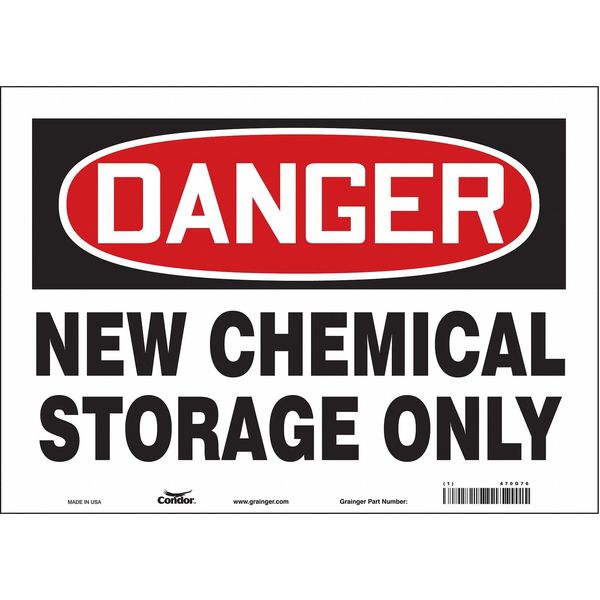 Safety Sign, 10 in Height, 14 in Width, Vinyl, Horizontal Rectangle, English, 470G76