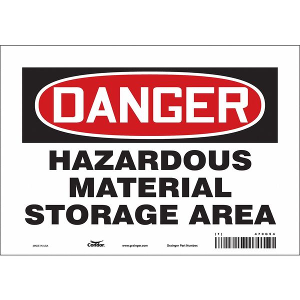 Safety Sign, 7 in Height, 10 in Width, Vinyl, Vertical Rectangle, English, 470G54