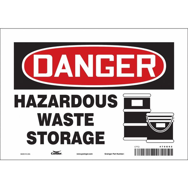 Safety Sign, 7 in Height, 10 in Width, Vinyl, Vertical Rectangle, English, 470G62