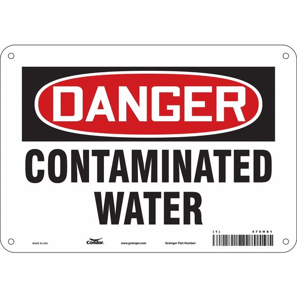 Safety Sign, 7 in Height, 10 in Width, Polyethylene, Vertical Rectangle, English, 470H81