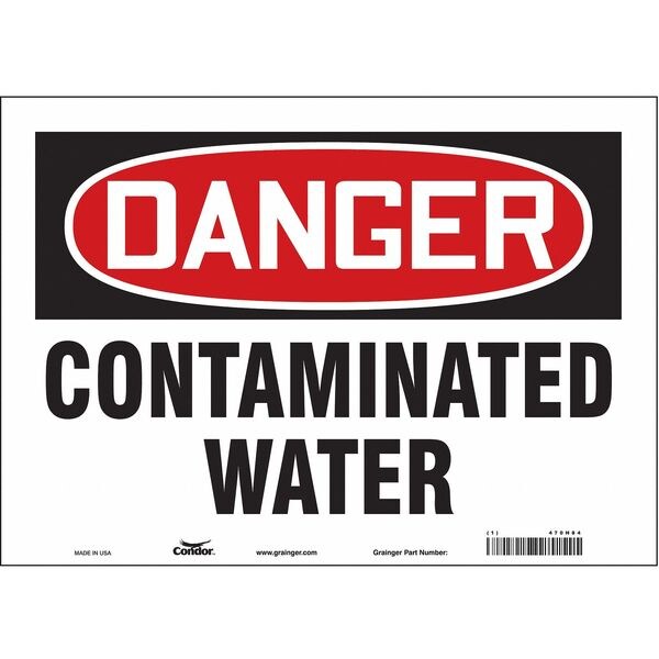 Safety Sign, 10 in Height, 14 in Width, Vinyl, Horizontal Rectangle, English, 470H84