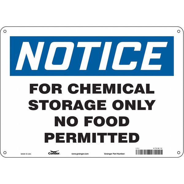 Safety Sign, 10 in Height, 14 in Width, Polyethylene, Horizontal Rectangle, English, 470H12