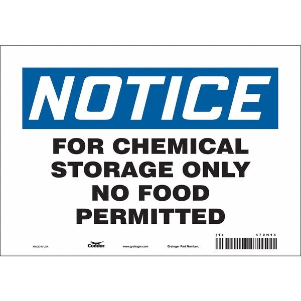 Safety Sign, 7 in Height, 10 in Width, Vinyl, Vertical Rectangle, English, 470H14