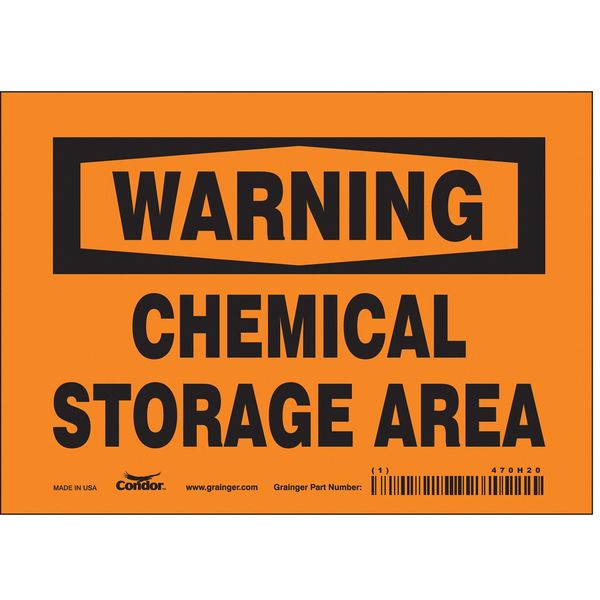 Safety Sign, 5 in Height, 7 in Width, Vinyl, Horizontal Rectangle, English, 470H20
