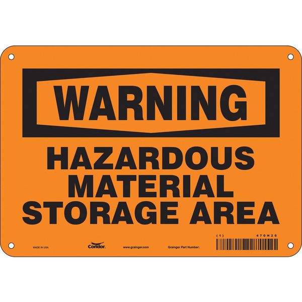 Safety Sign, 7 in Height, 10 in Width, Polyethylene, Vertical Rectangle, English, 470H26