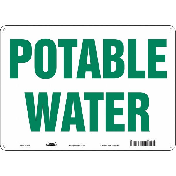 Safety Sign, 10 in Height, 14 in Width, Polyethylene, Horizontal Rectangle, English, 470H40