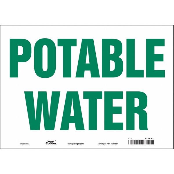 Safety Sign, 10 in Height, 14 in Width, Vinyl, Horizontal Rectangle, English, 470H42