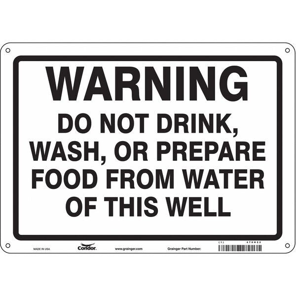 Safety Sign, 10 in Height, 14 in Width, Polyethylene, Horizontal Rectangle, English, 470H52