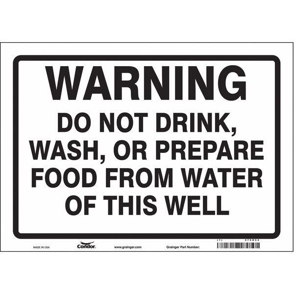 Safety Sign, 10 in Height, 14 in Width, Vinyl, Horizontal Rectangle, English, 470H54