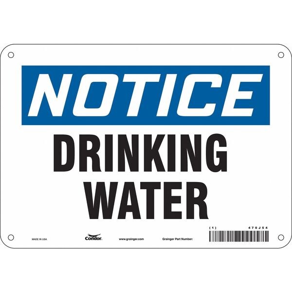 Safety Sign, 7 in Height, 10 in Width, Polyethylene, Vertical Rectangle, English, 470J54