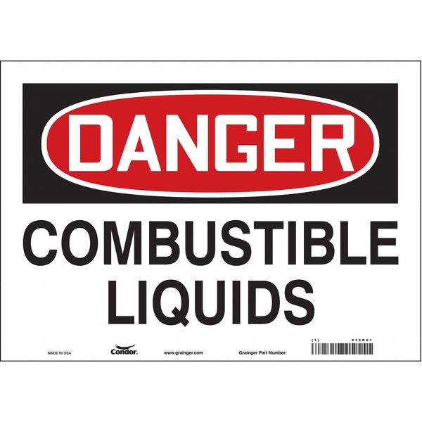 Safety Sign, 10 in Height, 14 in Width, Vinyl, Horizontal Rectangle, English, 470K81