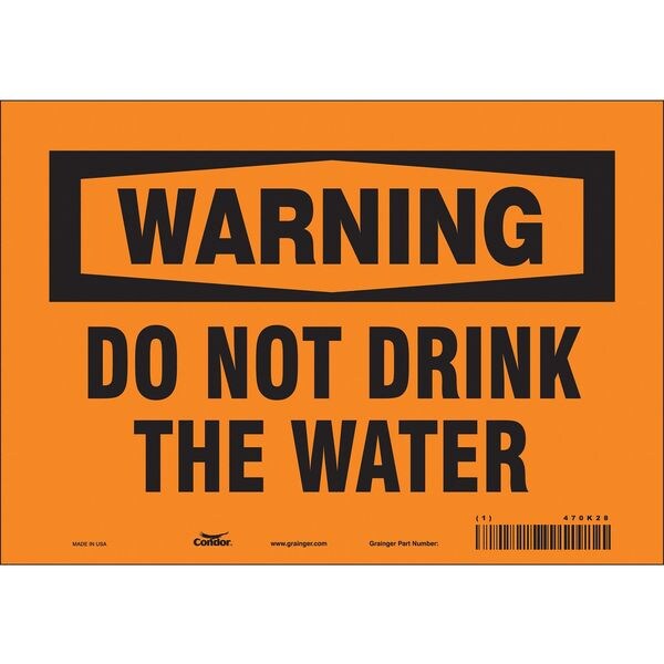 Safety Sign, 7 in Height, 10 in Width, Vinyl, Vertical Rectangle, English, 470K28