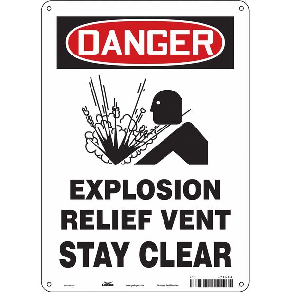 Safety Sign, 14 in Height, 10 in Width, Polyethylene, Vertical Rectangle, English, 470L30