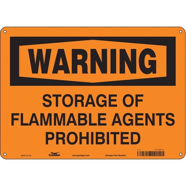 Safety Sign, 10 in Height, 14 in Width, Polyethylene, Horizontal Rectangle, English, 470M83