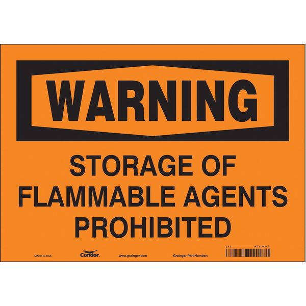 Safety Sign, 10 in Height, 14 in Width, Vinyl, Horizontal Rectangle, English, 470M85