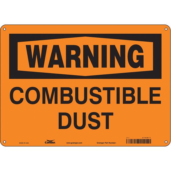 Safety Sign, 10 in Height, 14 in Width, Polyethylene, Horizontal Rectangle, English, 470M71