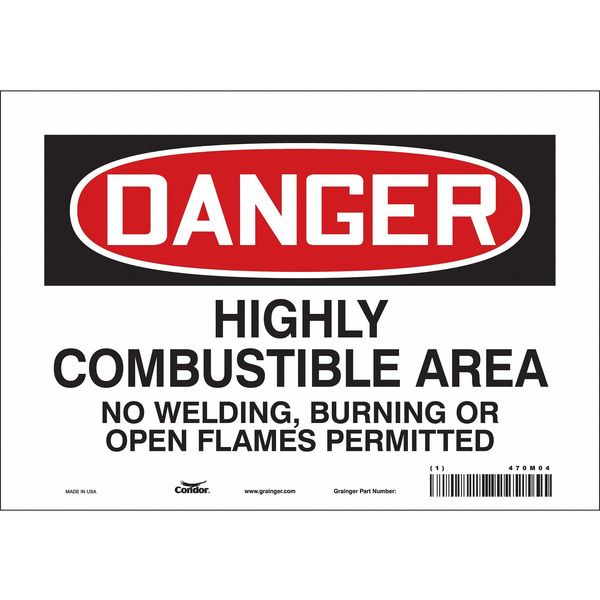 Safety Sign, 7 in Height, 10 in Width, Vinyl, Vertical Rectangle, English, 470M04