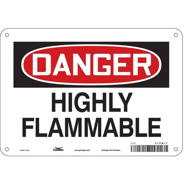 Safety Sign, 7 in Height, 10 in Width, Vinyl, Vertical Rectangle, English, 470M11