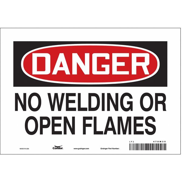Safety Sign, 7 in Height, 10 in Width, Vinyl, Vertical Rectangle, English, 470M35