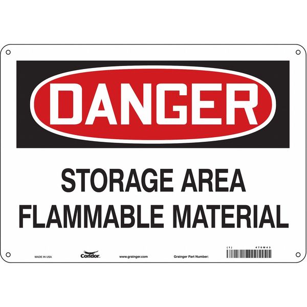 Safety Sign, 10 in Height, 14 in Width, Vinyl, Horizontal Rectangle, English, 470M43