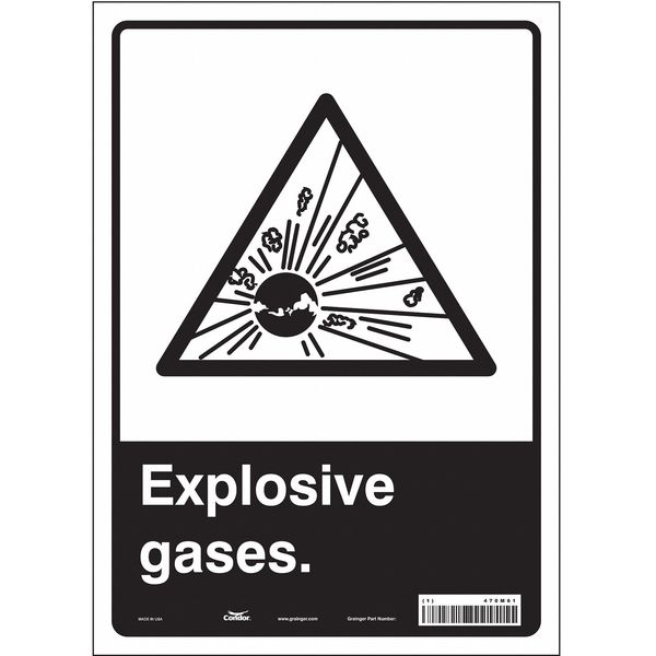 Safety Sign, 14 in Height, 10 in Width, Vinyl, Vertical Rectangle, English, 470M61