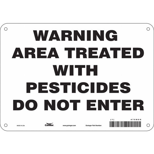 Safety Sign, 7 in Height, 10 in Width, Polyethylene, Vertical Rectangle, English, 470N90