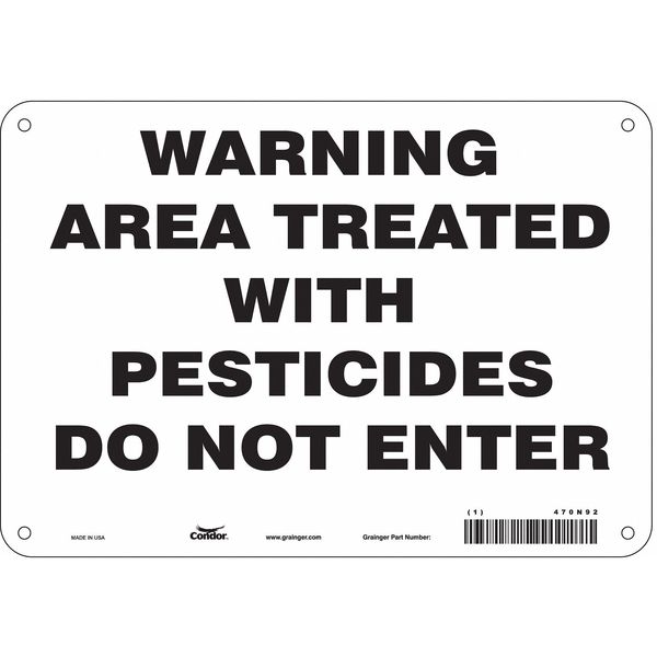 Safety Sign, 7 in Height, 10 in Width, Vinyl, Vertical Rectangle, English, 470N92