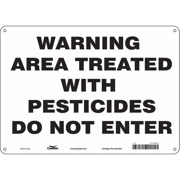 Safety Sign, 10 in Height, 14 in Width, Vinyl, Horizontal Rectangle, English, 470N93