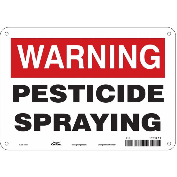 Safety Sign, 7 in Height, 10 in Width, Polyethylene, Vertical Rectangle, English, 470N75