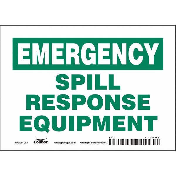 Safety Sign, 5 in Height, 7 in Width, Vinyl, Horizontal Rectangle, English, 470N05