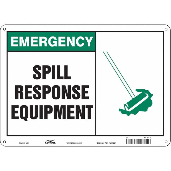 Safety Sign, 10 in Height, 14 in Width, Polyethylene, Horizontal Rectangle, English, 470N13