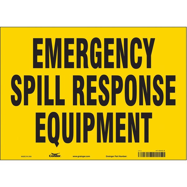 Safety Sign, 10 in Height, 14 in Width, Vinyl, Horizontal Rectangle, English, 470N22